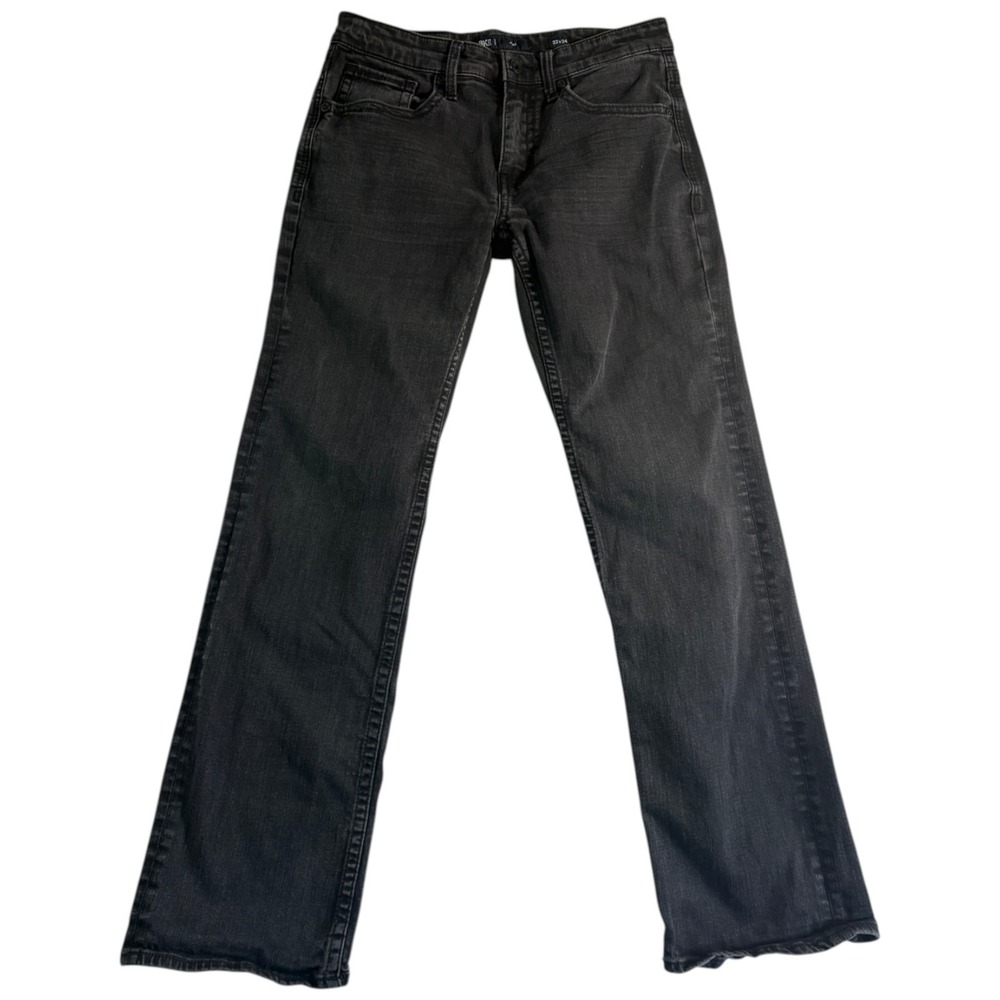 Buckle BKE Jake Straight Jeans Mens 32x34 (33x31.5) Black Denim Cotton Dark Wash